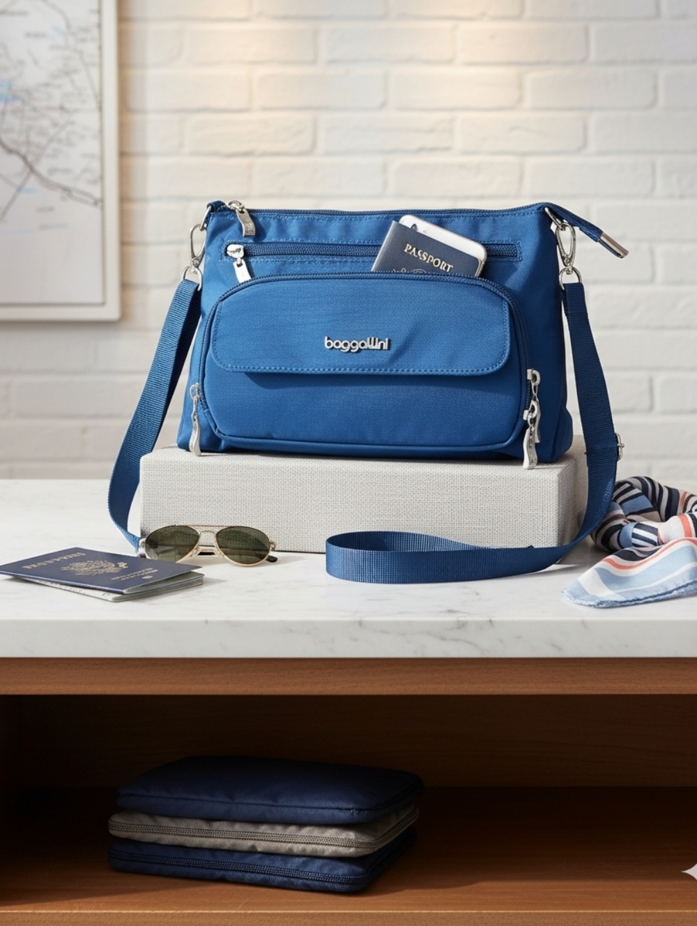 💎SOLD💎Baggallini The Original Everyday Bag RFID Crossbody Bag - Pacific